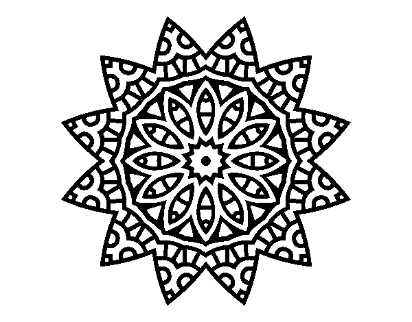 Disegno di Mandala stella da Colorare