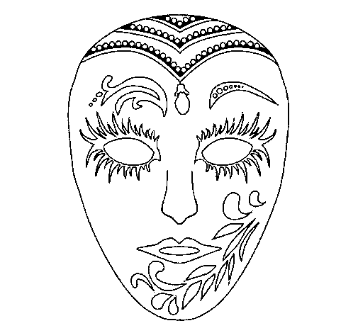 Disegno di Maschera da Colorare