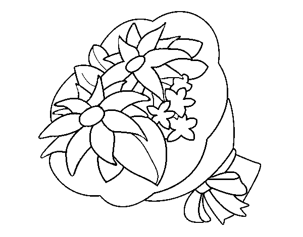Disegno di Mazzo di Chrysanthemum da Colorare