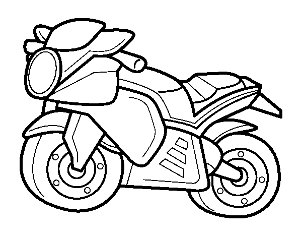 Disegno di Moto dello sport da Colorare