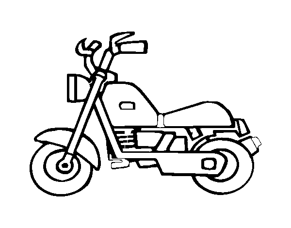 Disegno di Motocicletta harley da Colorare
