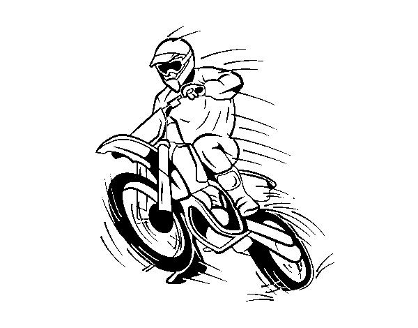Disegno di Motocross da Colorare