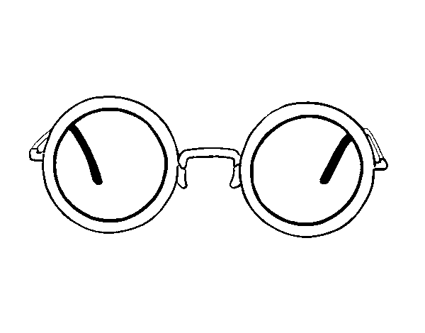 Disegno di Occhiali rotondi moderni da Colorare