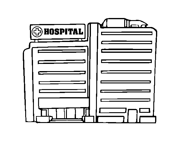 Disegno di Ospedale da Colorare