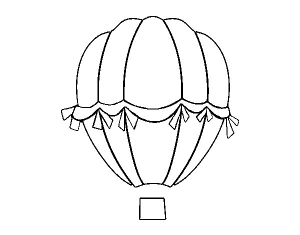Disegno di Pallone aerostatico d’epoca da Colorare
