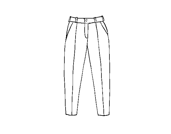 Disegno di Pantaloni a pieghe da Colorare