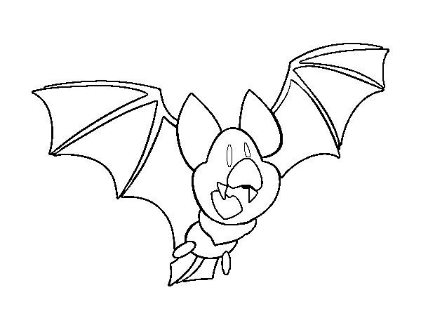 Disegno di Pipistrello felice da Colorare