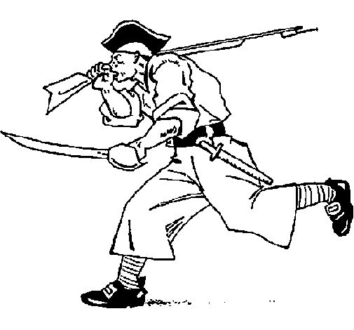 Disegno di Pirata con le spade  da Colorare