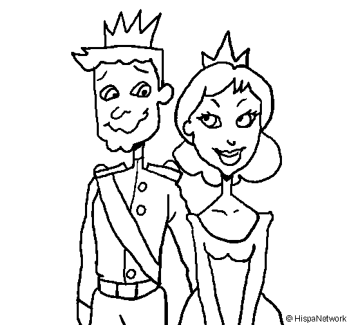 Disegno di Principe e principessa  da Colorare