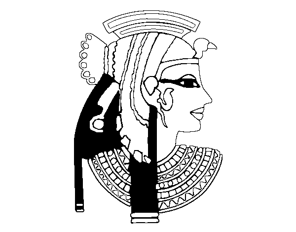 Disegno di Profilo di Cleopatra da Colorare