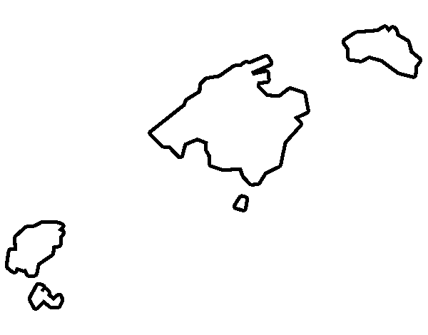 Disegno di Provincia di Islas Baleares da Colorare