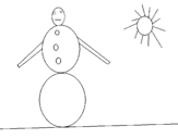 Dibujo de Pupazzo di neve 4