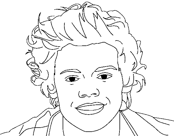 Disegno di Ritratto di Harry Styles  da Colorare
