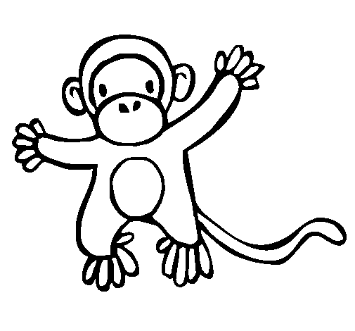 Disegno di Scimmietta 1 da Colorare
