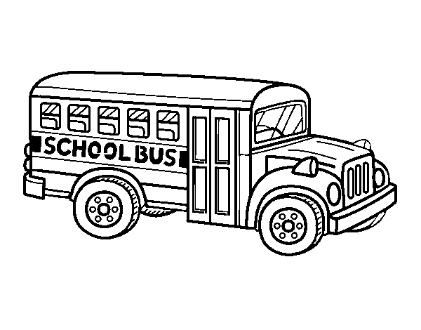Disegno di Scuolabus americano da Colorare