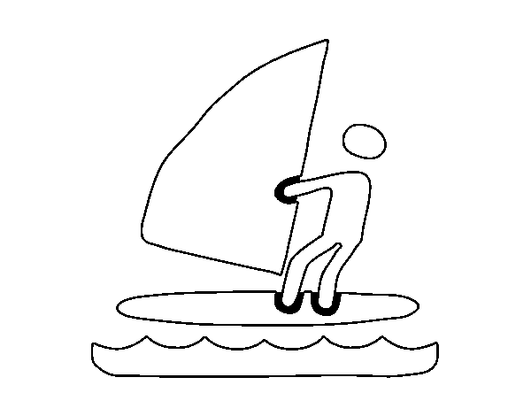 Disegno di Segnali windsurf da Colorare