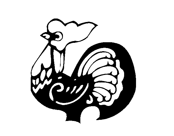 Disegno di Segno del Gallo da Colorare