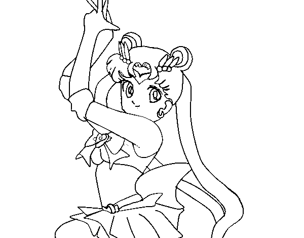 Disegno di Serena dei Sailor Moon da Colorare