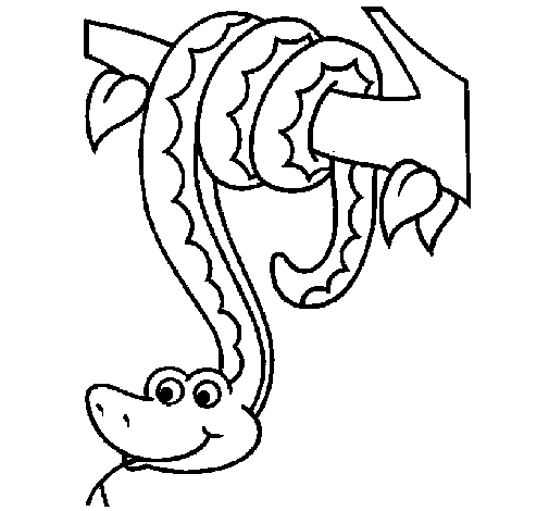 Disegno di Serpente avvinghiata ad un albero  da Colorare