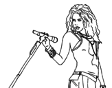 Disegno di Shakira in concerto da colorare