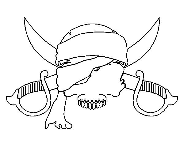 Disegno di Simbolo pirata da Colorare