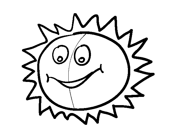Disegno di Sole felice da Colorare