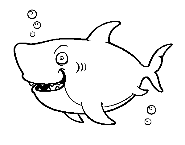 Disegno di Squalo balena da Colorare
