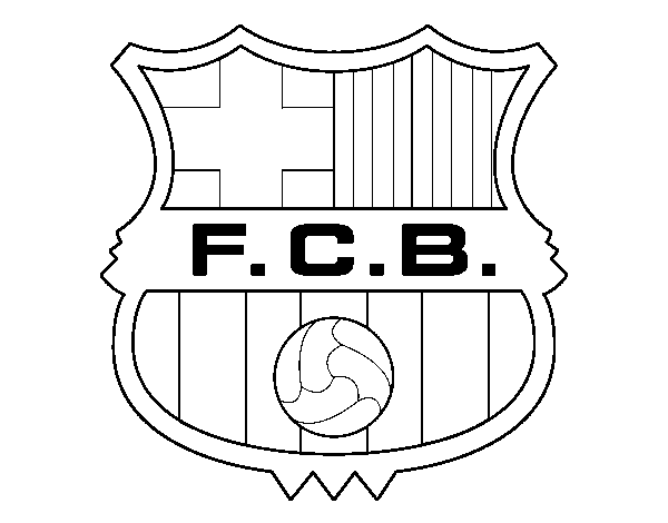 Disegno di Stemma del FC Barcelona da Colorare