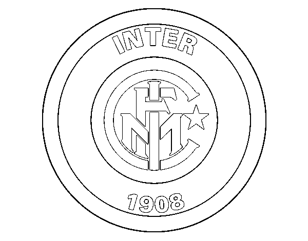 Disegno di Stemma del FC Internazionale Milano da Colorare