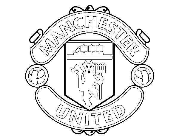 Disegno di Stemma del Manchester United FC da Colorare