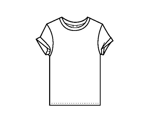 Disegno di T-shirt moderna  da Colorare