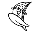 Dibujo de Tavola da windsurf felice