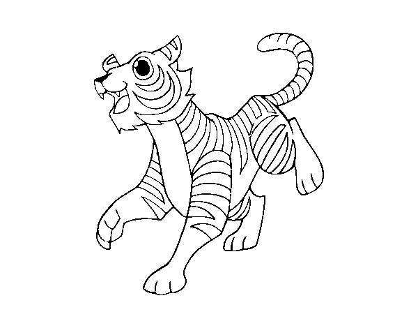 Disegno di Tigre reale del Bengala da Colorare