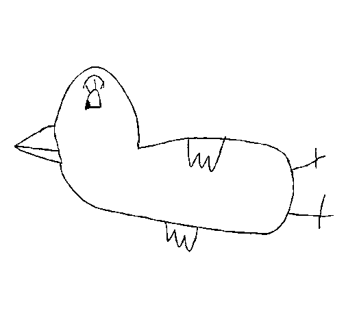 Disegno di Uccello Profile da Colorare