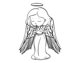 Dibujo de Un angelo che prega