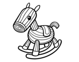 Disegno di Un cavallo di legno da colorare