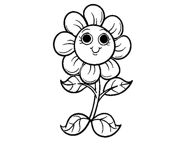 Disegno di Un piccolo fiore da Colorare