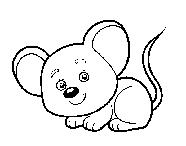 Disegno di Un topolino da Colorare