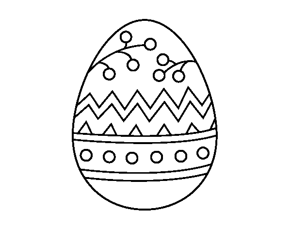 Disegno di Un uovo di Pasqua da Colorare