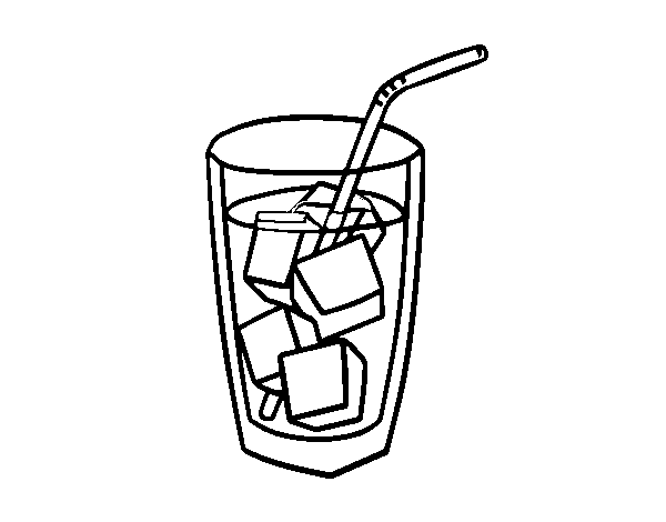 Disegno di Un vetro di soda da Colorare