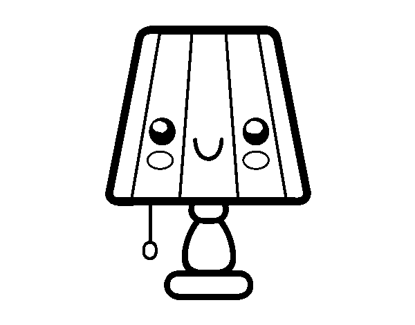 Disegno di Una lampada da tavolo da Colorare