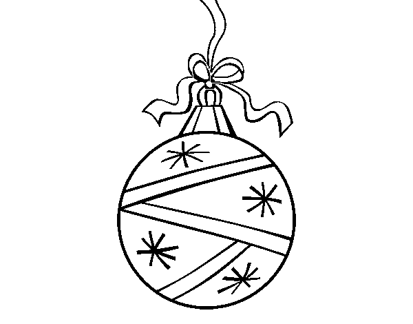 Disegno di Una palla di Natale da Colorare
