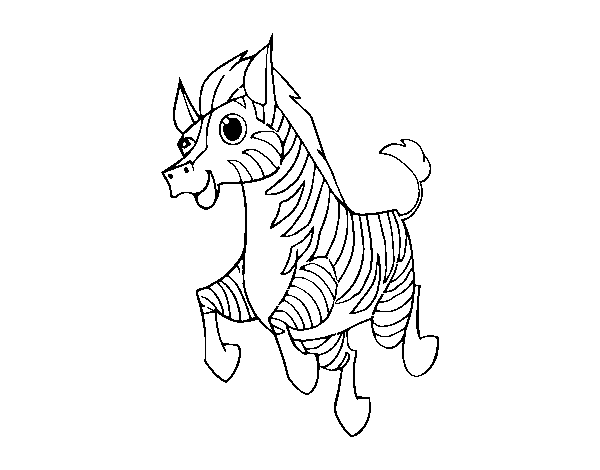 Disegno di Una Zebra da Colorare