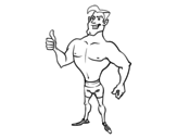 Dibujo de Uomo in costume da bagno