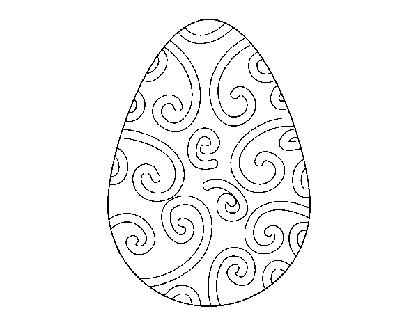 Disegno di Uovo decorato da Colorare