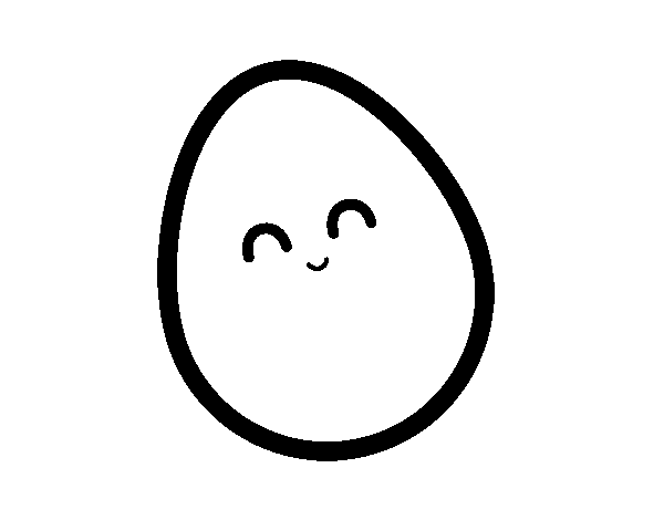 Disegno di Uovo di gallina da Colorare