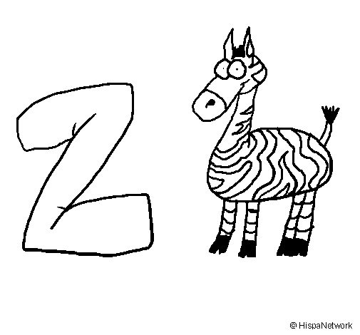 Disegno di Zebra  da Colorare