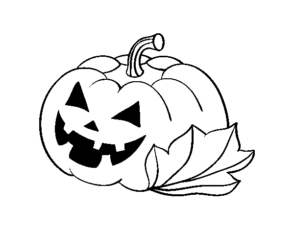 Disegno di Zucca di halloween decordada da Colorare
