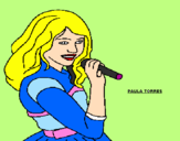 Disegno Hanna pitturato su Hanna Montana       
