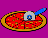 Disegno Pizza pitturato su DANIELA